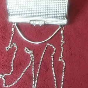 Silver Rhinestone Purse